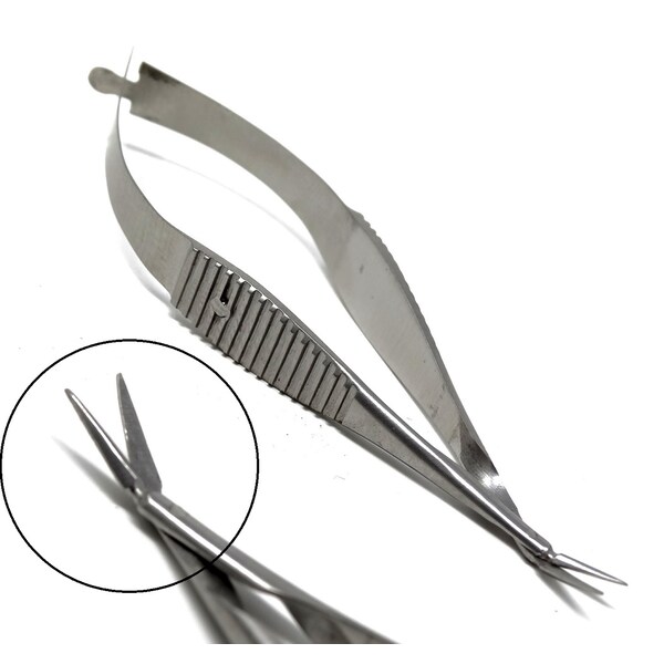A2Z Scilab Vannas Micro Small Blade Stitch Scissors Angled Forward, 3'' A2Z-ZR665 - main